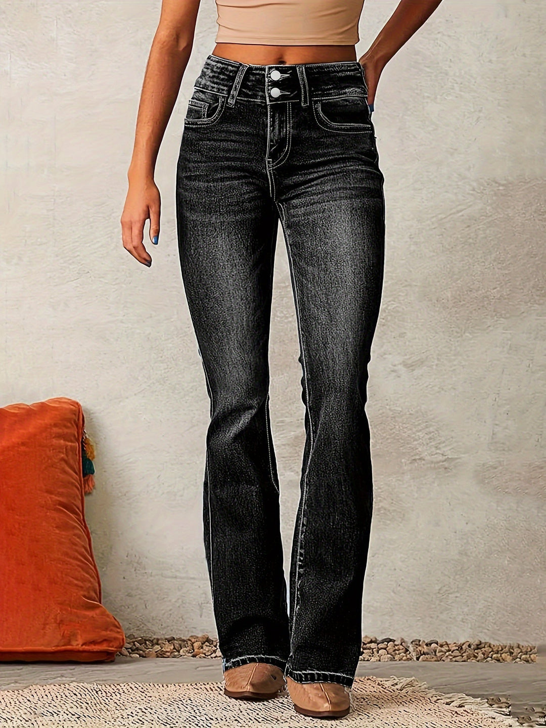 Melanie | High Waisted Flared Jeans