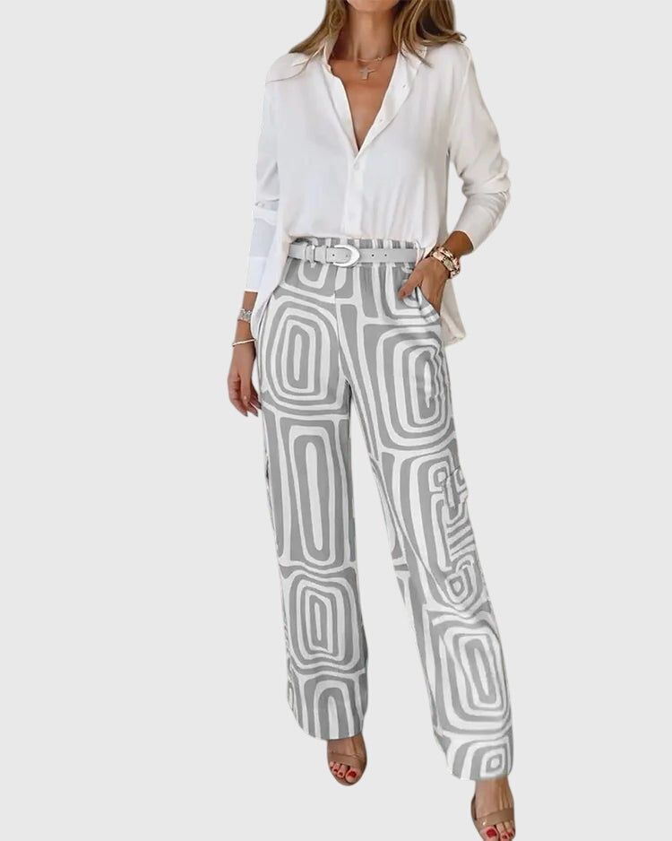 Dee | Stylish Trousers + Free Blouse & Belt