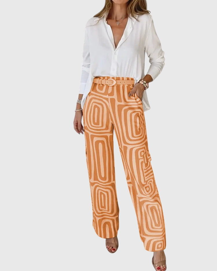 Dee | Stylish Trousers + Free Blouse & Belt