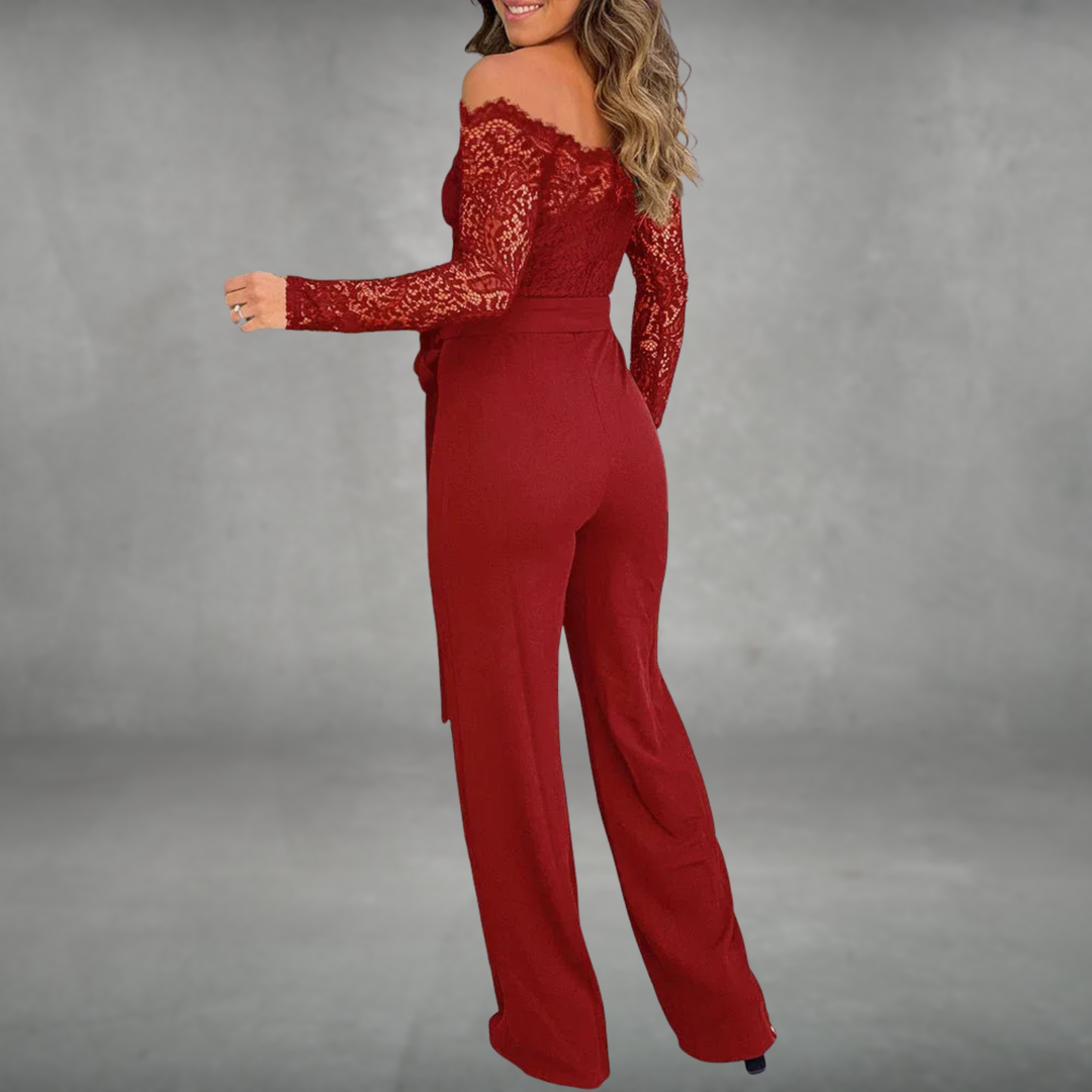 Evelyn | Long Sleeve Jumpsuit With Lace
