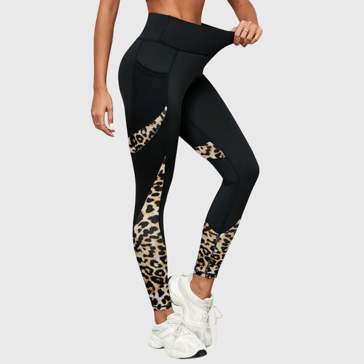 Anne | High-Waisted Leopard Print Workout Trousers