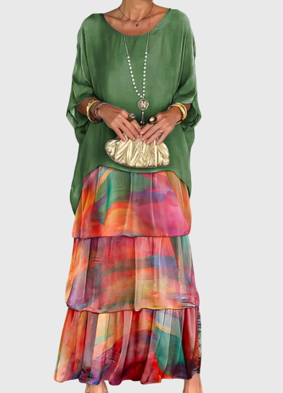 Bernadette | Long and Flowing Elegant Dress