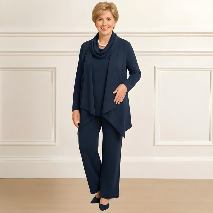 Evelyn | Cardigan, Top & Trousers Set