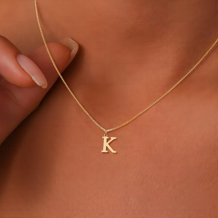 Rose | Initials Necklace in 18K Gold