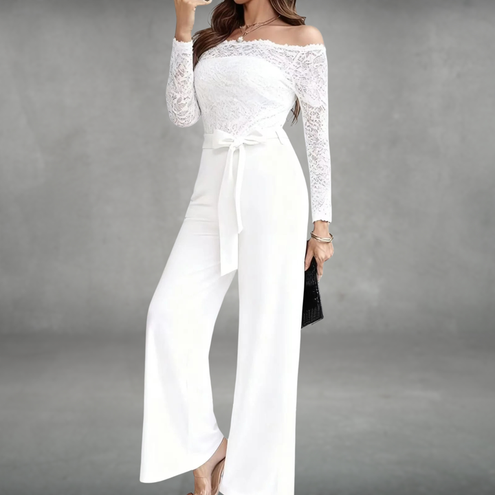 Evelyn | Long Sleeve Jumpsuit With Lace