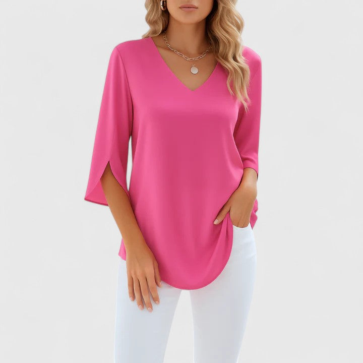 Annie | Sophisticated V-Neck Blouse