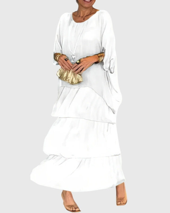 Bernadette | Long and Flowing Elegant Dress