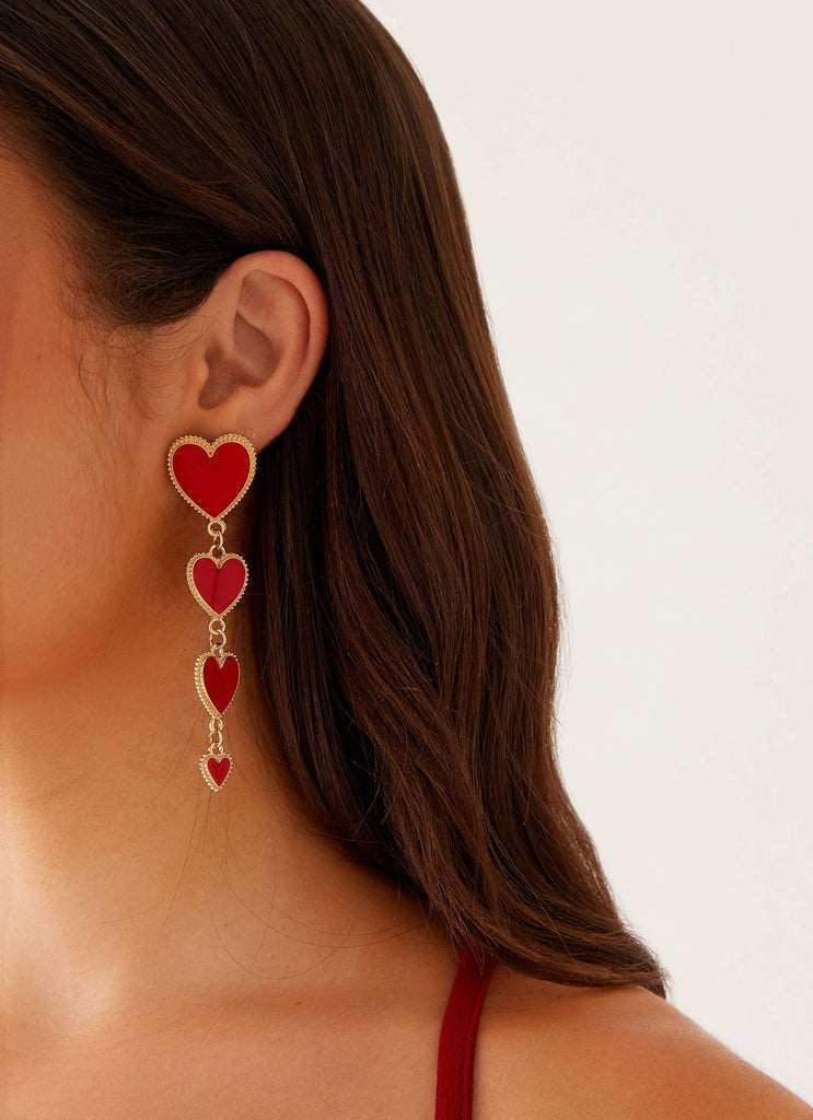 James & Morgan | Red Love Earrings