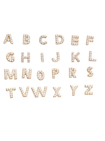 Rochelle | Letter Earrings 18k Gold