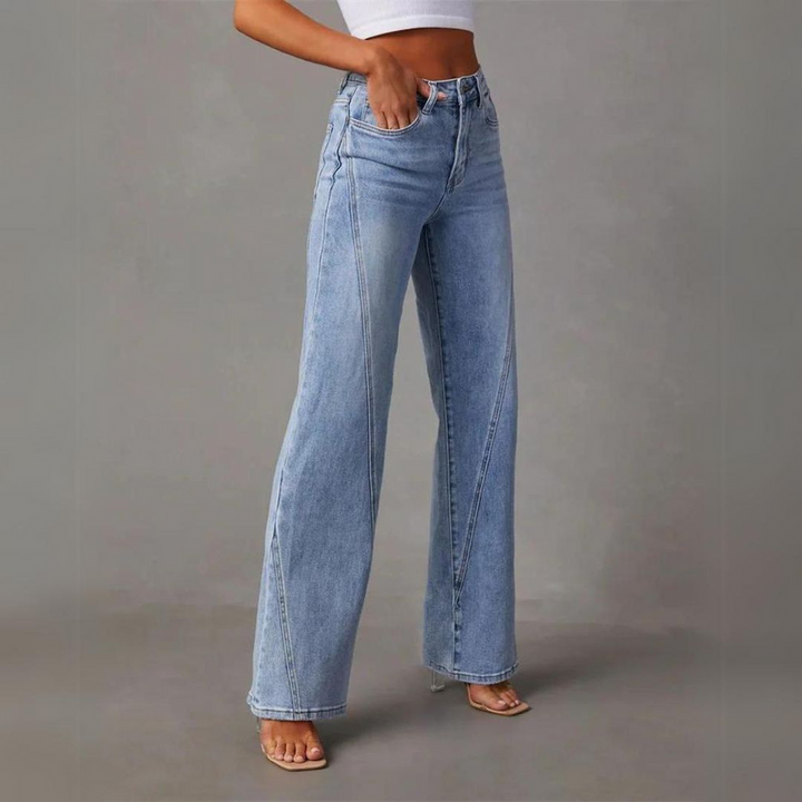 Leah - High Waisted Wide Leg Jeans
