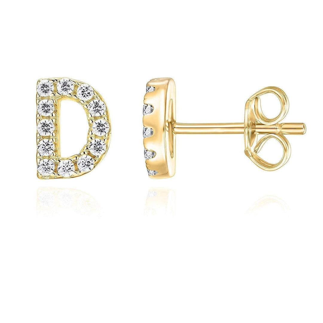 Rochelle | Letter Earrings 18k Gold