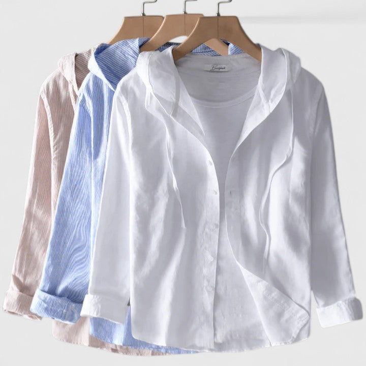 Annie | Elegant Hooded Blouse