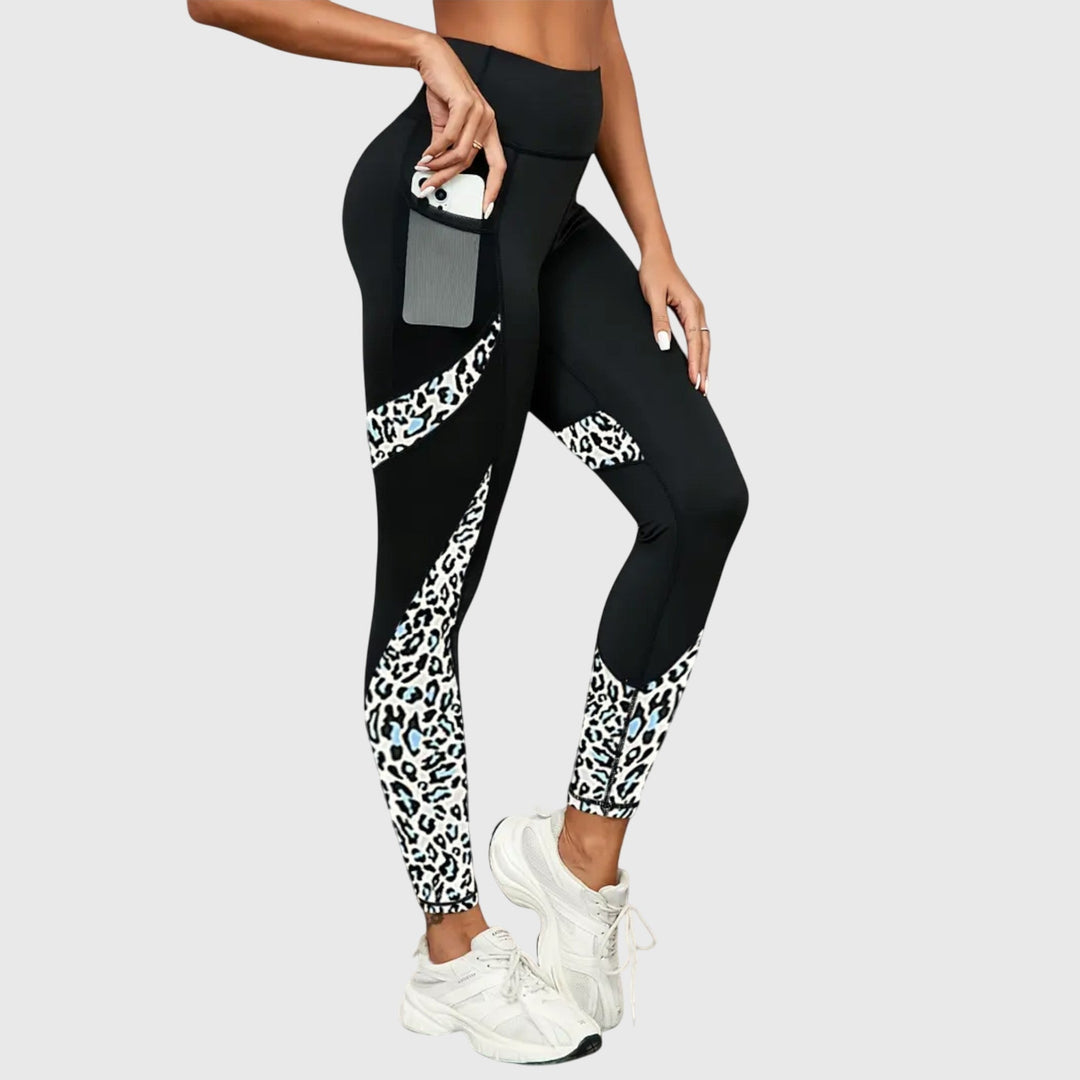 Anne | High-Waisted Leopard Print Workout Trousers