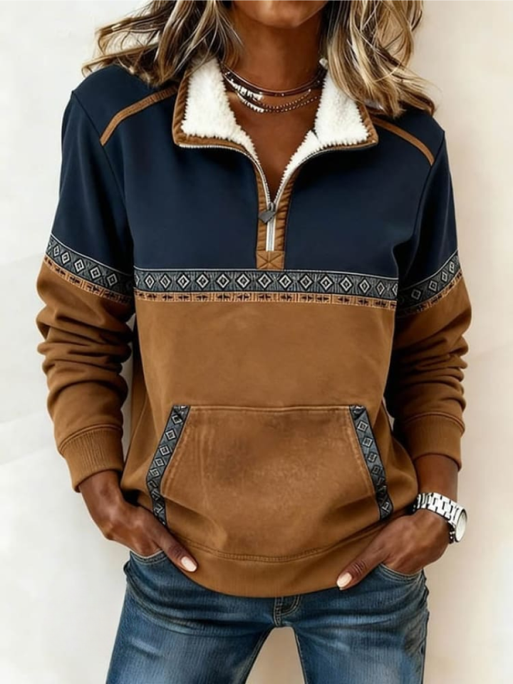 Lorasia | Refined Casual Half-Zip Sweatshirt