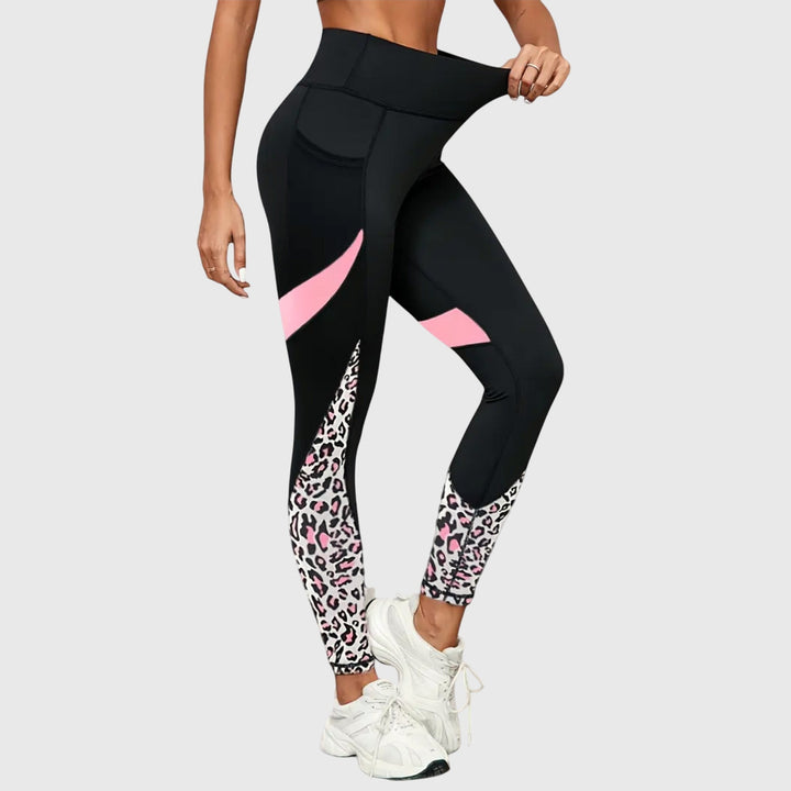 Anne | High-Waisted Leopard Print Workout Trousers