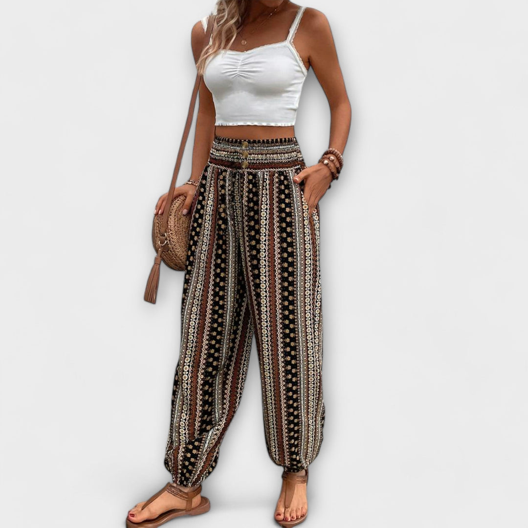 Emily | Ethnic Graphic Trousers