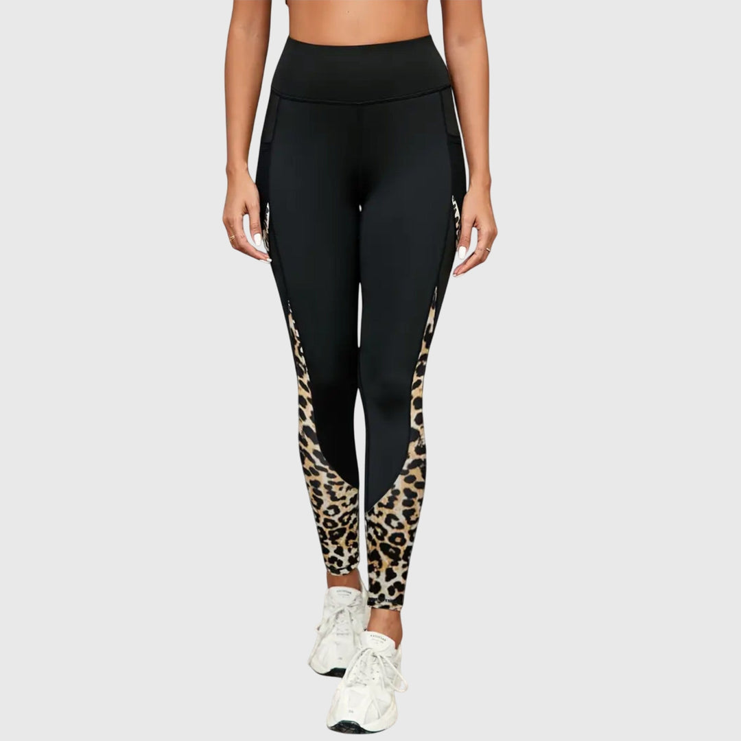 Anne | High-Waisted Leopard Print Workout Trousers