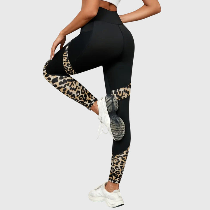 Anne | High-Waisted Leopard Print Workout Trousers