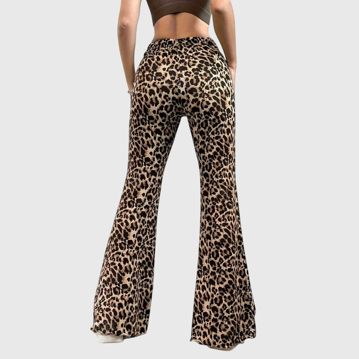 Sue | Leopard Bootcut Trousers