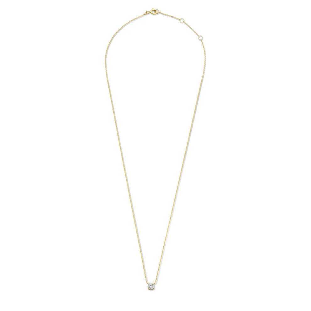 Christina | Moissanite Stone Necklace 14k Gold