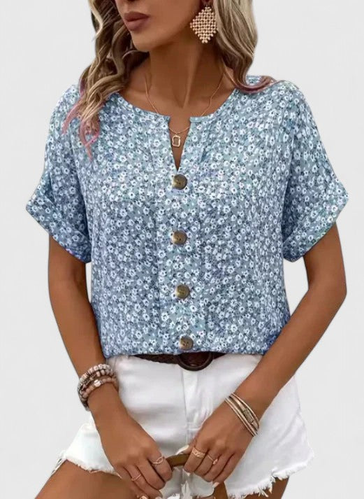 Annie | Elegant Floral Summer Top