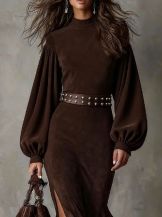 Harriet | Vintage Suede Midi Dress