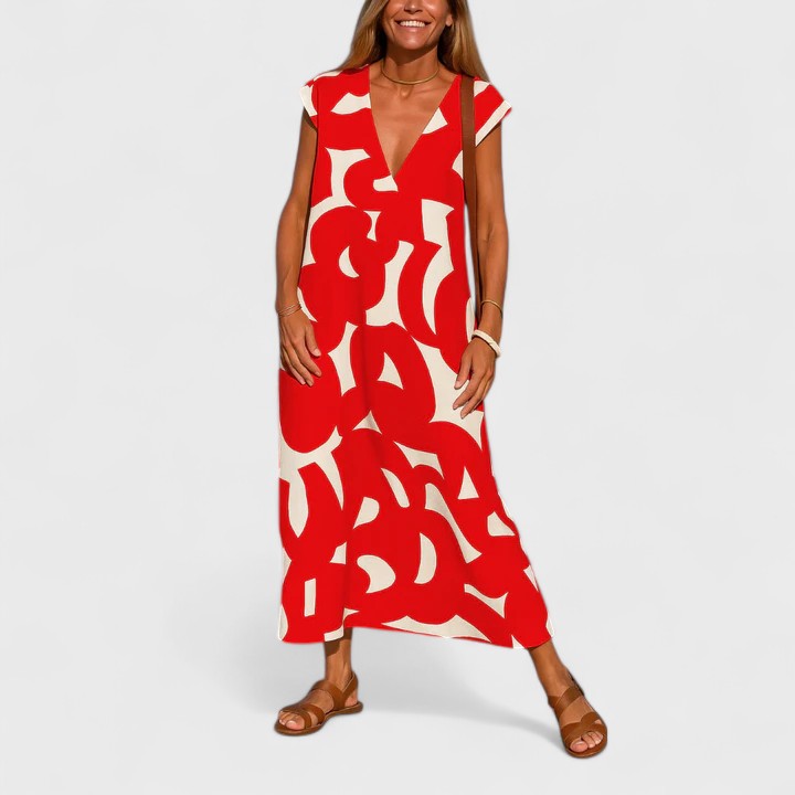 Julie | Flowing V-Neck Dress